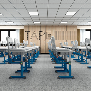 Bureaux et chaises d'étude en plastique blanc durable pour les salles de <span class=keywords><strong>classe</strong></span> des écoles - Product Image 3
