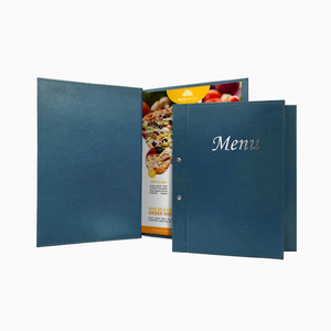 ป้ายเมนูร้านอาหารแบบสั่งทำขายส่ง พร้อมที่ใส่เมนูหรูหราแบบมีสกรู ขนาด A5 A4 - Product Image 1