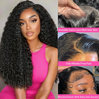 Perruque bouclée indienne naturelle de Birmanie, perruque frontale en dentelle HD complète de 30 pouces, vente en gros, perruque de cheveux humains vierges bruts 12A sans colle