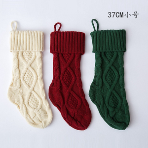 Haute qualité 100% acrylique 37cm câble tricot motif décor à la maison personnalisé personnalisé <span class=keywords><strong>chaussettes</strong></span> suspendues bas de noël - Product Image 3