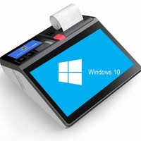 Mesin Kasir WUXIN dengan Printer, Scanner, MSR, RFID, Pilihan Baterai, Layar 11.6/10.1 Inci, Sistem POS Windows 10 Pro, Kasir Meja