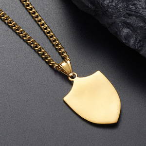 Viking Warrior Retro Arcángel Michael Holy Shield colgante collar hombres oración amuleto collar de acero inoxidable - Product Image 6