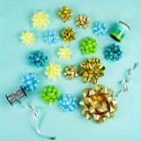 20ct <b>Gift</b> <b>Bows</b> Aquamarine Gold Manufacturer Wholesale Christmas Star Pp <b>Gift</b> Ribbon Pull Flower Ribbon Pull <b>Bows</b> - Product Image 6