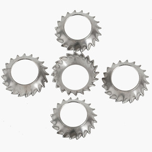 Rondelles de blocage coniques à dents externes en acier inoxydable DIN 6798V pour vis à tête fraisée - Product Image 1