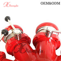 Diviseur d'eau et de feu en alliage d'aluminium Xiang Fa, quatre voies, quatre sorties, 1-4 pouces, installation facile, bord auto-étanche, 1,6 MPa, CE