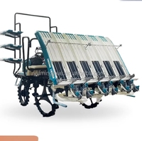 Transplanteur de riz paddy à 6 rangées à grande vitesse Transplanteur de semis pratique pour la tranquillité d'esprit avec composant de moteur de base