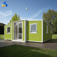 Casa Contenedor Expandible sobre Ruedas, Mini Casa Móvil con Cargador y Paneles Sándwich de Acero