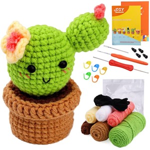 Kits de démarrage au crochet faits main et écologiques en gros avec tutoriels vidéo – Apprenez le crochet, fournitures de tricot et artisanat, plantes au crochet - Product Image 4