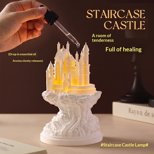 Staircase Castle Aromatherapy Lamp Warm White <b>LED</b> Night <b>Light</b> <b>Diffuser</b> For Home Fragrance Decoration - Product Image 5