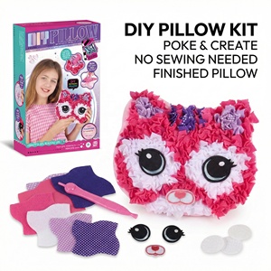AiJH Kit de Bricolage Créatif pour Coussins Animaux en Peluche, Poupées à Câliner Artisanales, Jouets en Tissu pour Enfants, Kit d'Artisanat <span class=keywords><strong>DIY</strong></span> - Product Image 1