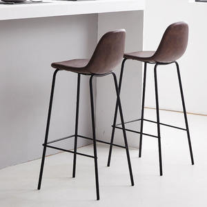 <span class=keywords><strong>Taburetes</strong></span> <span class=keywords><strong>de</strong></span> cuero sintético para oficina, silla nórdica creativa para restaurante, <span class=keywords><strong>cocina</strong></span>, comedor Industrial <span class=keywords><strong>de</strong></span> espalda baja, <span class=keywords><strong>taburetes</strong></span> para Bar, precio barato - Product Image 1
