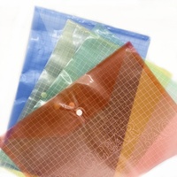 Vente flash : Classeur de documents en plastique imperméable, sac transparent avec bouton pression, plusieurs couleurs