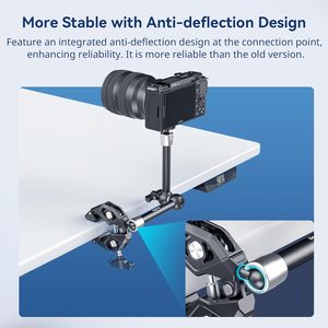 Support de bras articulé avec super pince, support de moniteur de caméra compatible avec la <span class=keywords><strong>cage</strong></span> <span class=keywords><strong>SmallRig</strong></span>, ST07C - Product Image 2