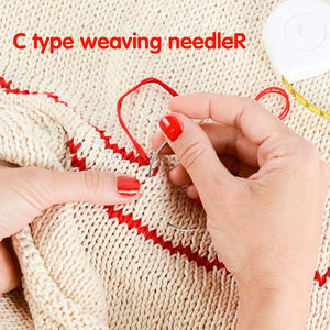 4個C型織り裁縫針室内装飾カーペット革キャンバス修理湾曲ピン手縫い針 - Product Image 5