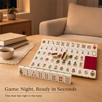 Tuiles de mahjong personnalisées de style chinois, thème de Noël, tuiles de mahjong pour les cadeaux de fête de Noël