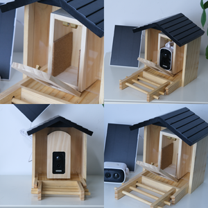 Mangeoire intelligente pour oiseaux en bois massif avec caméra Mangeoire automatique pour bol alimentaire en matière plastique - Product Image 6