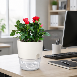 Grands pots auto-arrosants pour plantes <span class=keywords><strong>d</strong></span>'intérieur, pots à fleurs en plastique <span class=keywords><strong>d</strong></span>écoratifs modernes pour l'intérieur - Product Image 3