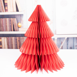 Hot bán nhiều kích thước trang trí lễ hội đồ trang trí tổ ong giấy Cây giáng sinh - Product Image 6