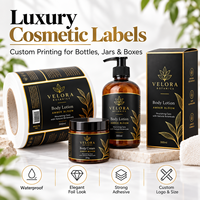 Autocollants et étiquettes personnalisés pour emballages de soins de la peau, résistants à l'eau et à l'huile, adhésif puissant, impression de qualité supérieure, taille et logo personnalisés