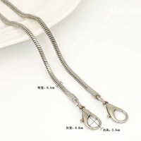 BC040 dompet aksesori perangkat keras rantai ular Aloi lebar 120cm kustom tali bahu rantai tas tangan pegangan rantai