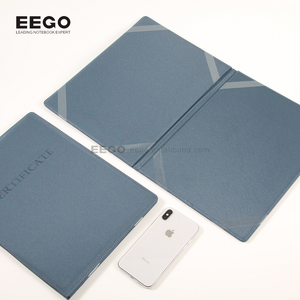 Personnalisé Bleu Couleur A4 Pu Cuir Naissance Relié Dossiers Portefeuille Graduation École Certificat <span class=keywords><strong>Diplôme</strong></span> Affichage Titulaire Couverture - Product Image 4