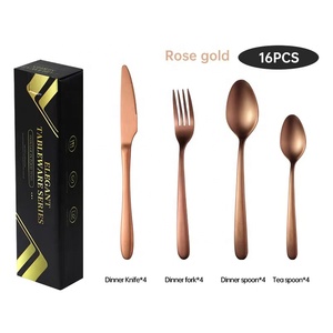 Bán Buôn Giá Rẻ Vàng Bạc Màu Thép Không Gỉ Bộ Đồ Ăn Dân Gian Và Dao Đặt Nhà Phòng Ăn Bảng Với Nĩa Và Muỗng - Product Image 6