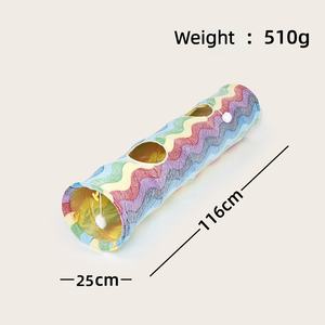 USMILEPET Tunnel per Animali Domestici in Nylon Vendita Calda Giocattolo Colorato Ecologico Stile Classico per Addestramento Agilità di Gatti e Gattini - Product Image 4