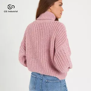 OEM/ODM custom design italian batwing sleeve sweater cable knitting high quality woolen thick warm sweaters turtleneck