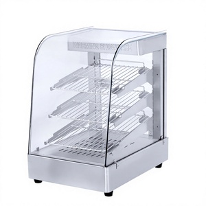 Petit réchaud <span class=keywords><strong>de</strong></span> comptoir 1,2 kW 350 mm, vitrine chauffante commerciale pour snacks chauds, boulangerie, café - Product Image 1