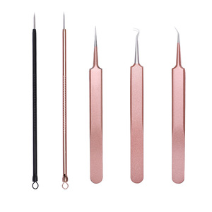 Kit de pinces à points noirs ultra-affûtées Nilans - Aiguilles pour l'extraction des comédons, pinces à points noirs pour usage professionnel en salon - Product Image 1