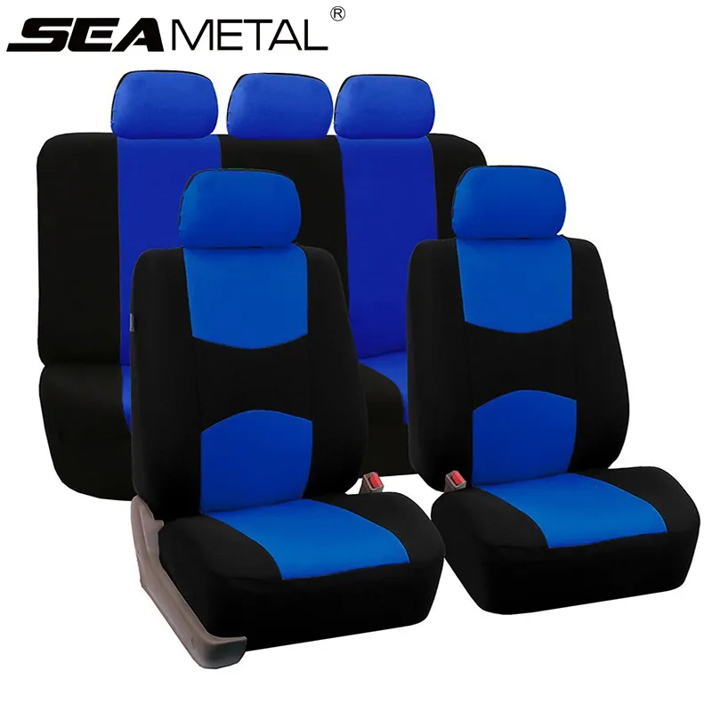SEAMETAL Washable Auto Car Seat Covers Interior 5 Seats Elastic Breathable Fabric Car Seat Cover