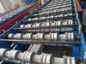 PLC Controlled Automatic <b>Roof</b> <b>Tile</b> Roll Forming Machine Steel Coil to Finished <b>Tiles</b> - Product Image 4