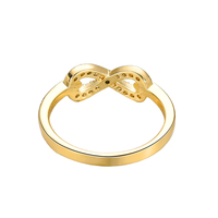 Bague en Zircon éternel pour femmes, numéro 8, bijoux en cuivre galvanisé, 18K, nouvelle collection, amour