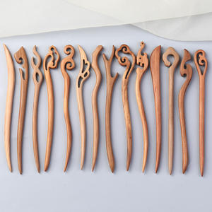 पीच वुड हेयरपिन प्राचीन शैली के बाल सहायक उपकरण चीनी शैली के हेयर स्टिक महिलाओं के लिए हनफू हेडवियर - Product Image 2