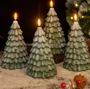 LED Plastik Weihnachtsbaumkerzen mit 3D-Flamme Batteriebetriebene Lichter für Restaurant-Tischdekoration Partys Geburtstage - Product Image 6