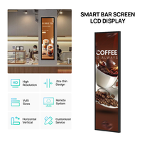 Écran publicitaire LCD Android ultra-large de 64 pouces pour magasin de vêtements, type barre, pour affichage intérieur