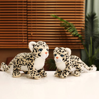 Peluche Léopard des Neiges Réaliste, Jouet en Peluche Doux, Animal en Peluche, Poupée Léopard de Simulation, Cadeau, Décoration d'Intérieur, Ornement, Décoration de Chambre
