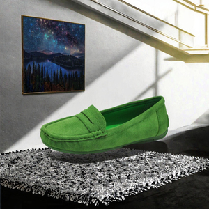 Mocasines Verdes para Mujer, Zapatos Planos, Calzado Casual Cómodo, Transpirable, Ligero, Punta Redonda - Product Image 3