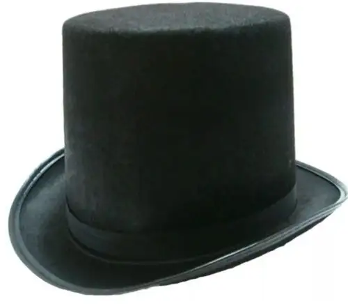 Topi Hitam Jazz untuk penampilan panggung topi atas tikar topi pesta kostum penyihir pernikahan buku Fedora minggu Formal