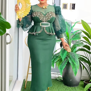 אירופה חוצה גבולות סחר החוץ האמריקאי סחר חוץ צנוע נשים אפריקאי שמלת כלה אורגנזה שמלת נשף אורגנזה - Product Image 1