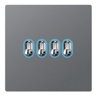 Prise murale électrique rétro de haute qualité 13A 220V, 4 prises, panneau tactile en plastique, compatible Smart Life, 2 USB, 2 USB-C