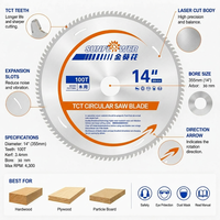 Lame de scie circulaire TCT ultra-fine de 355 mm pour le bois, faible vibration, sans copeaux, finition lisse, pour scie à panneaux de meubles