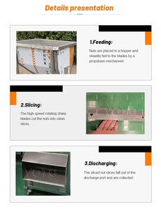 Machine à trancher les noix à haute efficacité trancheuse d'arachide d'amande équipement de traitement de hachage de noix de cajou - Product Image 2