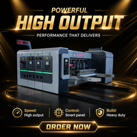 Machine de fabrication de boîtes à pizza entièrement automatique avec impression flexo 4 couleurs, découpe et rainurage pour fabricant de boîtes en carton