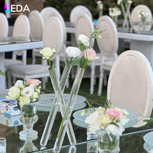 Vase de table LEDA de haute qualité pour salon, support à fleurs en verre de petit calibre pour mariage et fête - Product Image 3