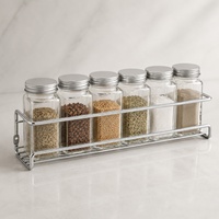 Étagère à épices murale moderne en métal sans perçage pour porte d'armoire de cuisine