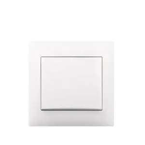 Sirode 9220 Series Europe Standard Modern White Color 1 Gang 1 Way Electrical Wall Light Switch And Socket For Home