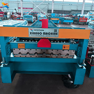 Máquina perfiladora <span class=keywords><strong>de</strong></span> tejas <span class=keywords><strong>de</strong></span> <span class=keywords><strong>acero</strong></span> corrugado IBR con control PLC, certificación CE Xinnuo, con engranajes y motor <span class=keywords><strong>de</strong></span> 380V, fácil operación. - Product Image 1