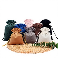Sacs à cordon en velours modernes et minimalistes pour le rangement de bijoux, objets de collection et accessoires ; Petits sacs à cordons en gros