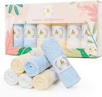 100% Bamboo Super Soft Baby Towel Quick-Dry Face Towel with Fun Cartoon Pattern Woven Technique for Kids Bath